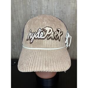 NWT in Bag, Mens Hyde Park Corduroy Trucker Hat (blk sand)